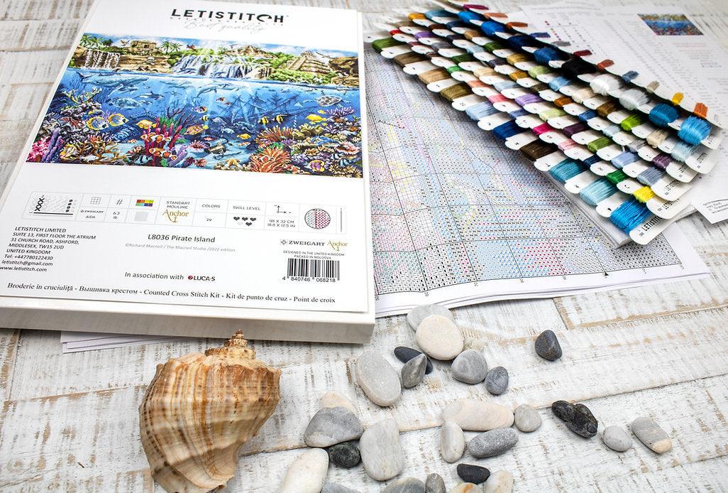 Counted Cross Stitch Kit Pirate Island L8036