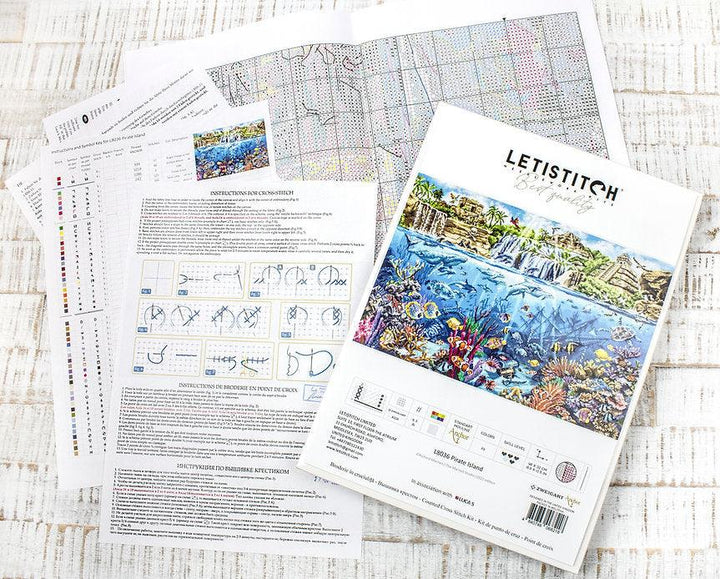 Counted Cross Stitch Kit Pirate Island L8036