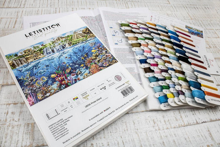 Counted Cross Stitch Kit Pirate Island L8036