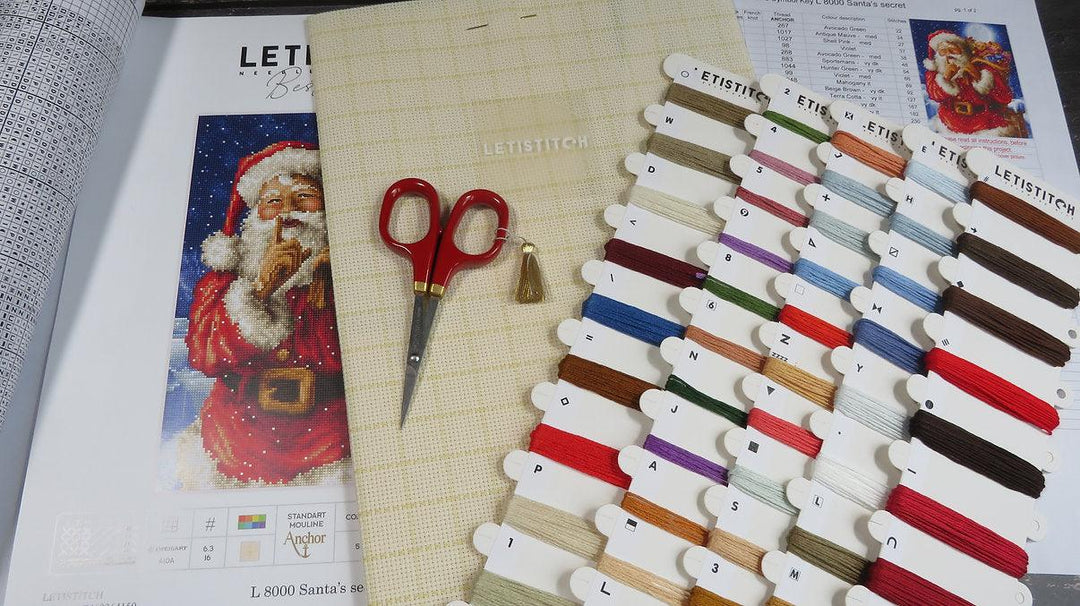 Counted Cross Stitch Kit Santa Christmas secret L8000