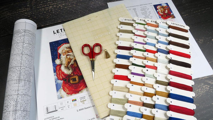 Counted Cross Stitch Kit Santa Christmas secret L8000