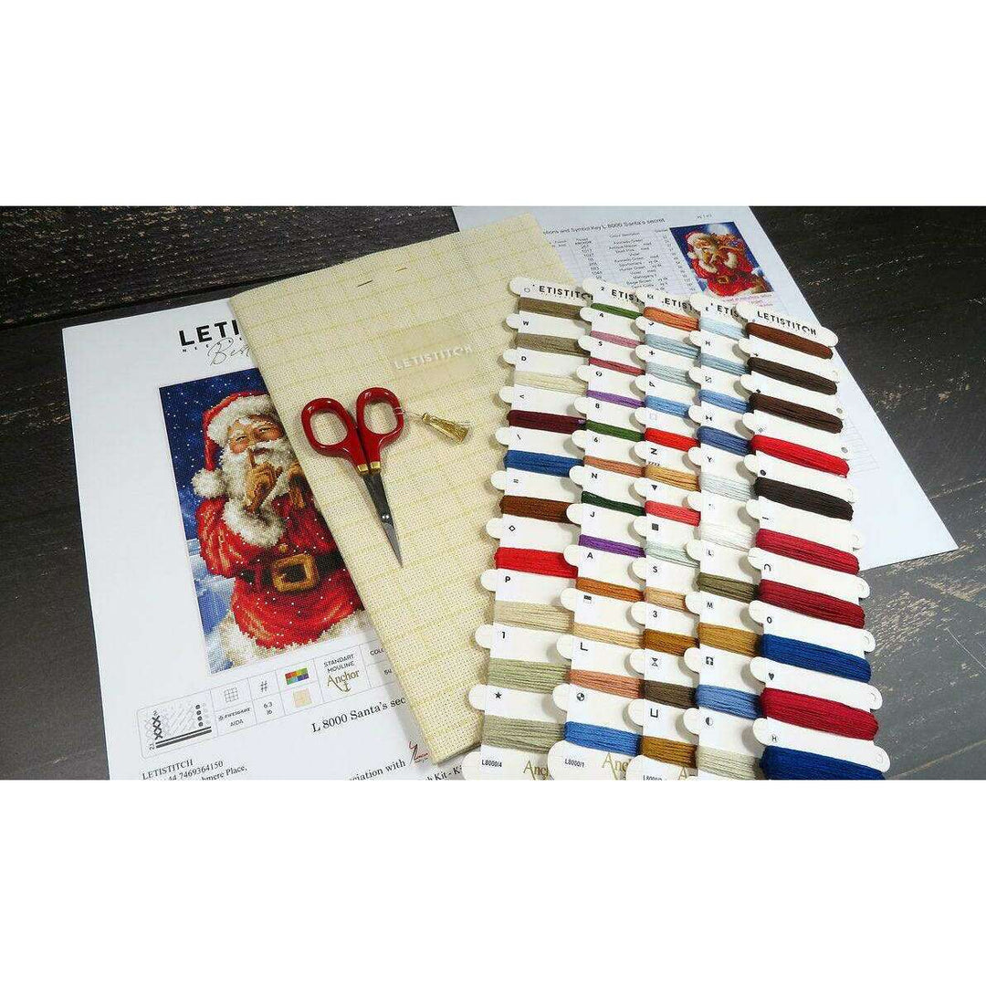 Counted Cross Stitch Kit Santa Christmas secret L8000
