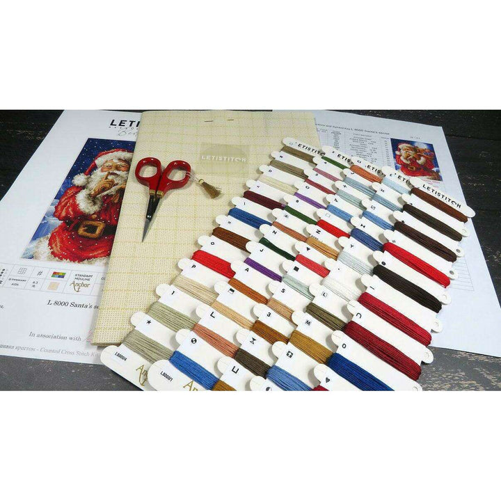 Counted Cross Stitch Kit Santa Christmas secret L8000