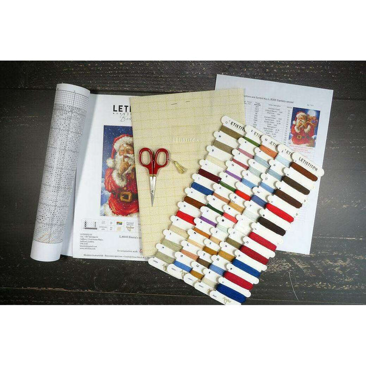 Counted Cross Stitch Kit Santa Christmas secret L8000