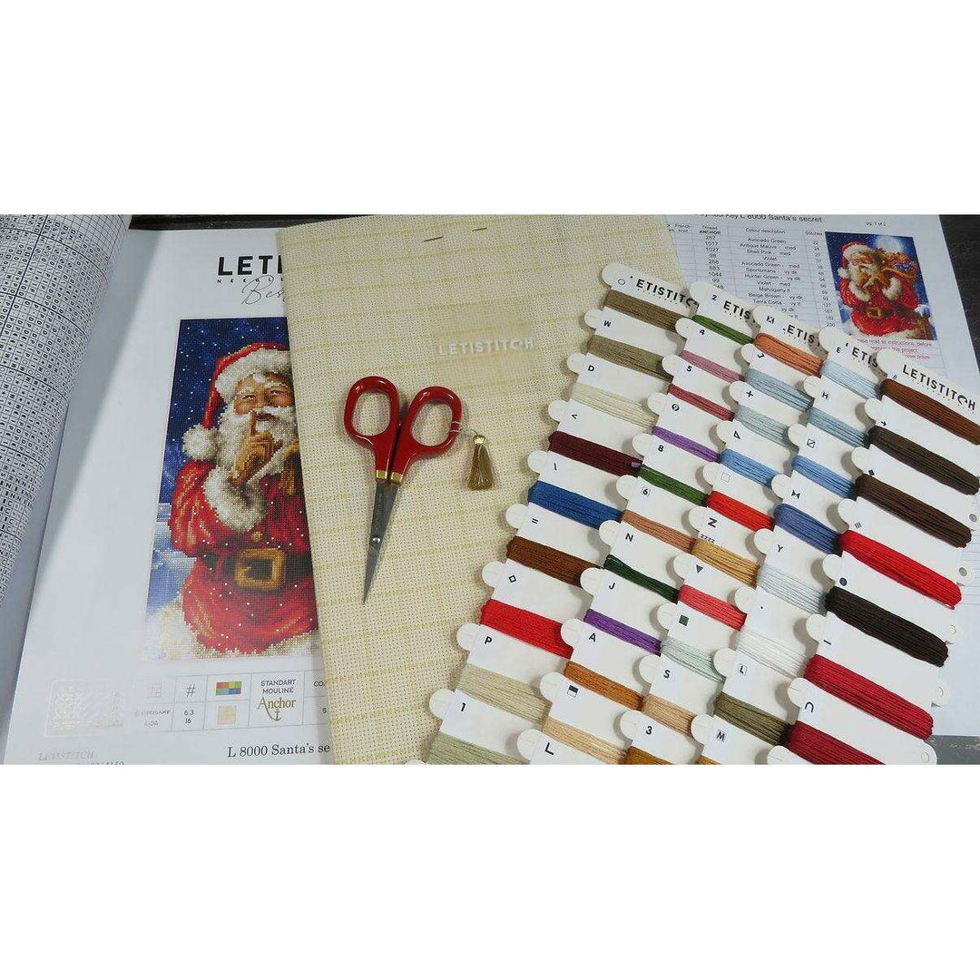 Counted Cross Stitch Kit Santa Christmas secret L8000