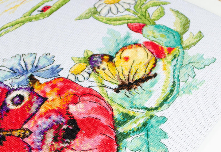 Counted Cross-stitch kit - Summer wreath AH-169