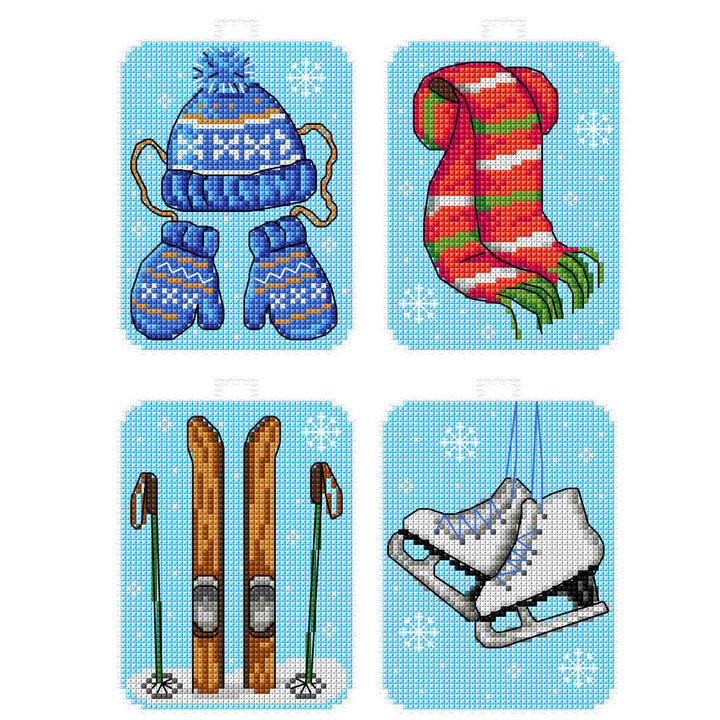 Counted Cross-Stitch Kit Winter Accessories 207CS