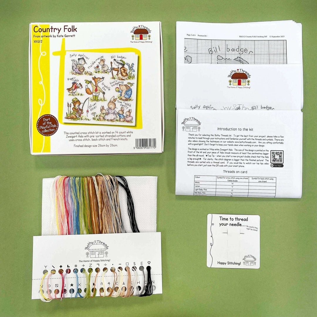 Country Folk XKG12 Counted Cross Stitch Kit