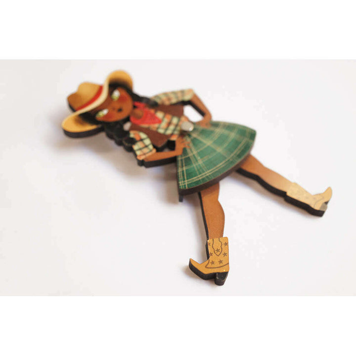 Country girl dancing Brooch by Laliblue 1