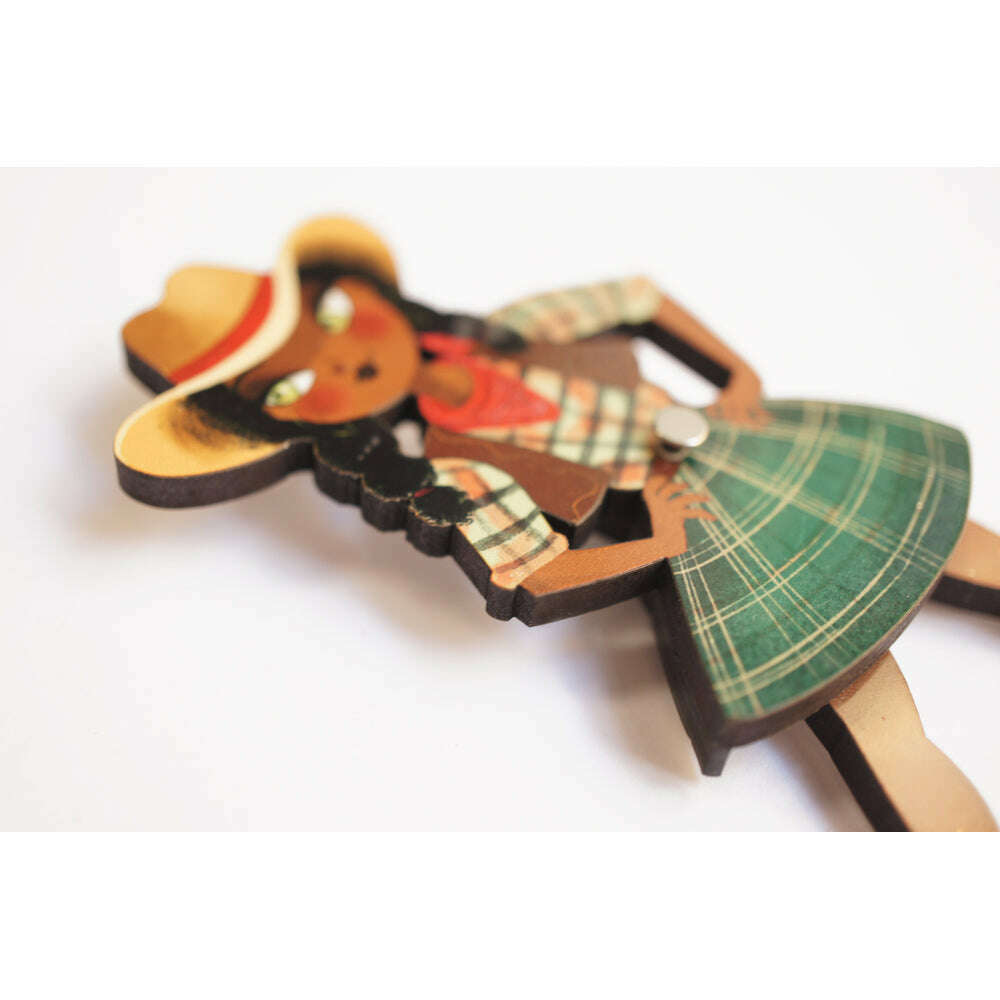 Country girl dancing Brooch by Laliblue 2