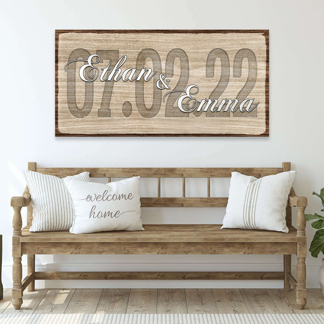 Couple Wedding Date Sign