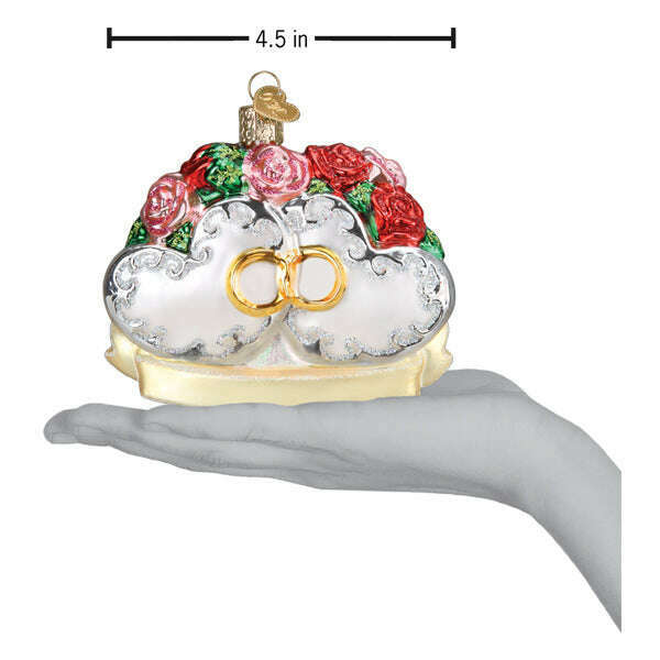 Old World Christmas Couples First Christmas Blown Glass Ornament