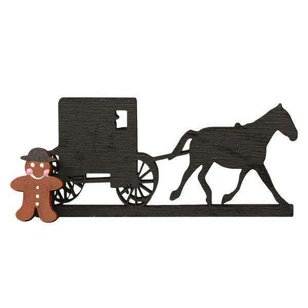 Old World Christmas Covered Bridge & Amish Buggy Blown Glass Ornament