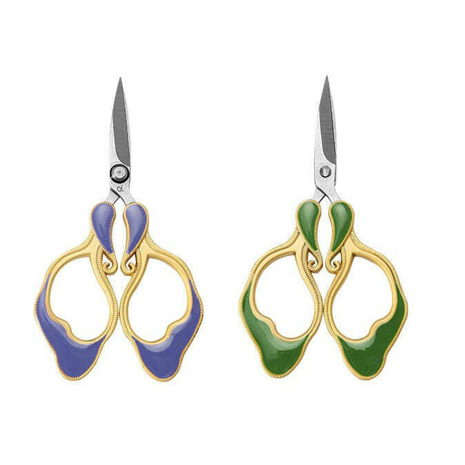 Craft Scissors for Felting & Embroidery Wizardi F07-M13-1-purple-green