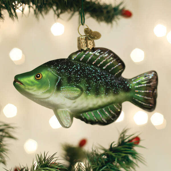 Old World Christmas Crappie Blown Glass Ornament
