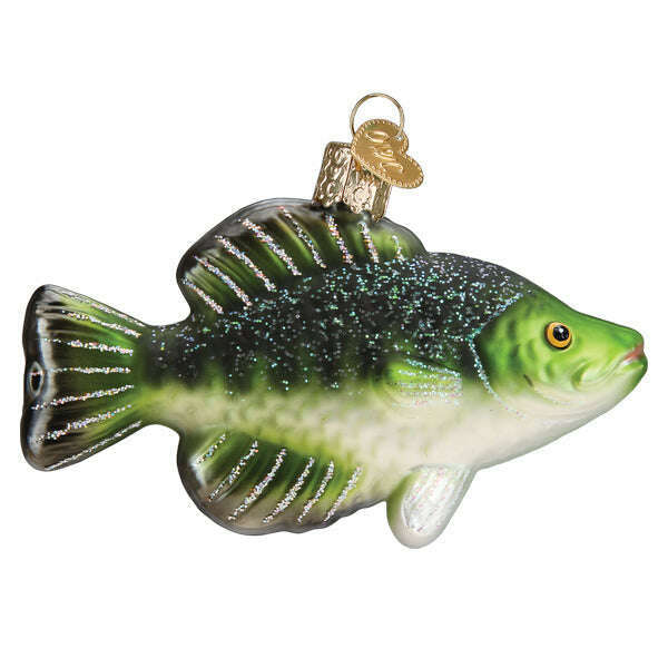 Old World Christmas Crappie Blown Glass Ornament