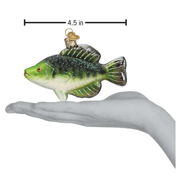 Old World Christmas Crappie Blown Glass Ornament