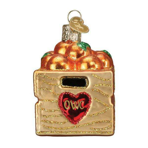 Old World Christmas Crate of Oranges Blown Glass Ornament