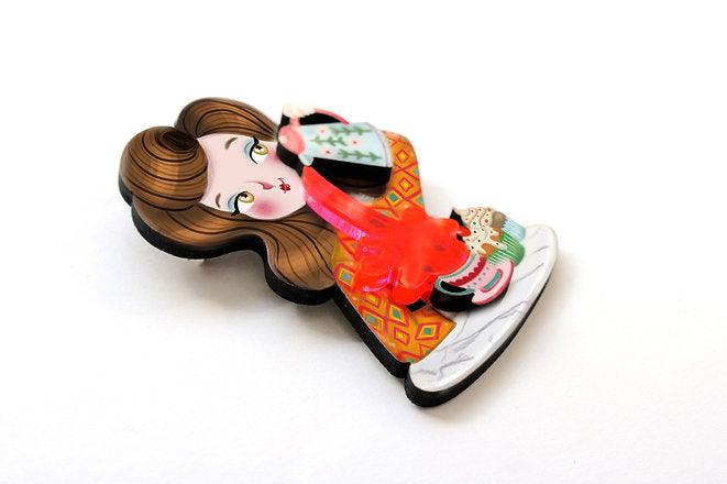 Crazy About Tea Brooch by LaliBlue - Quirks!