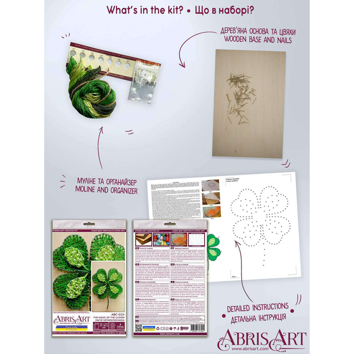 Creative Kit String Art - The magic of the clover