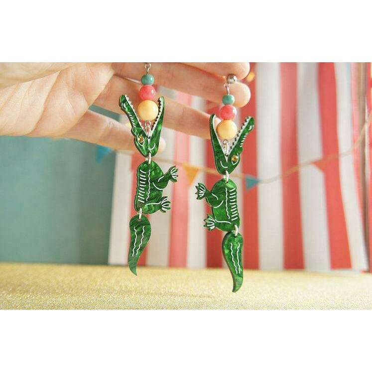 Crocodile Earrings by Laliblue - Quirks!