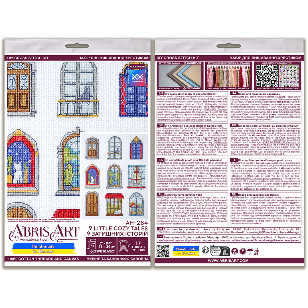 Cross-stitch kit - 9 little cozy tales AH-284