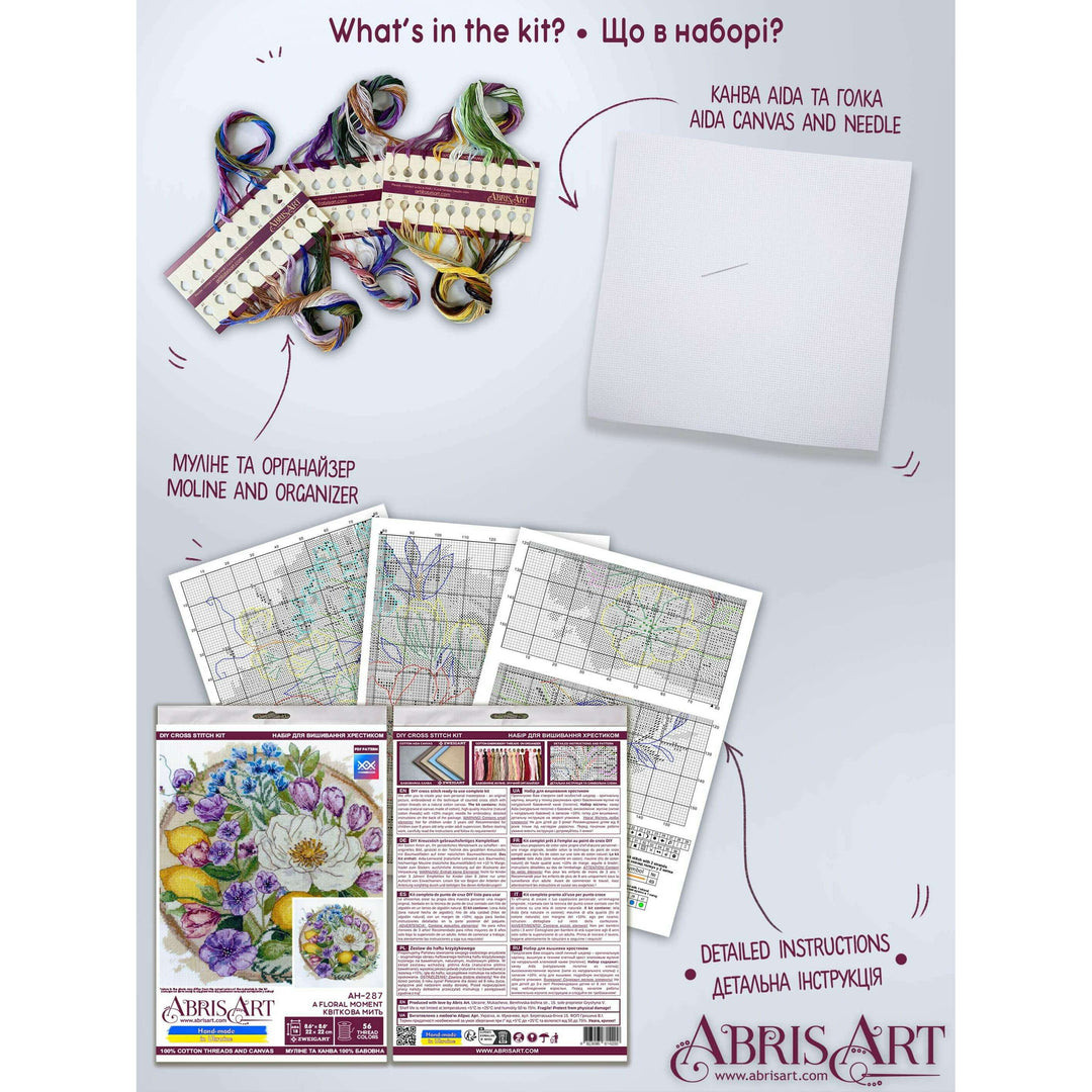 Cross-stitch kit - A floral moment AH-287