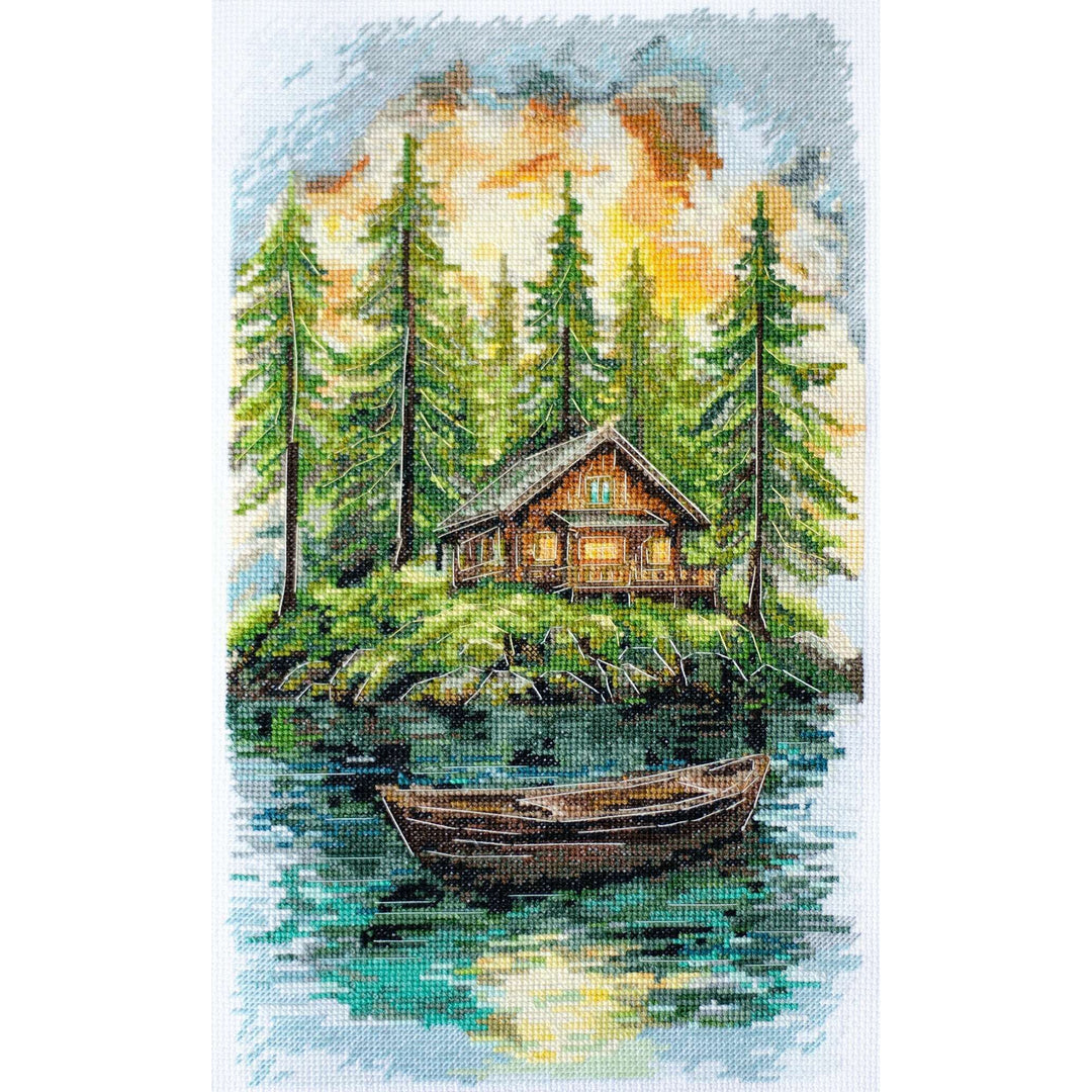 Cross-stitch kit - Silence in the forest AH-286