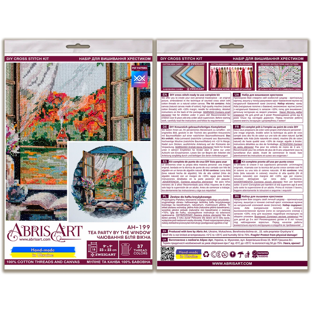 Cross-stitch kit - Tea party by the window AH-199