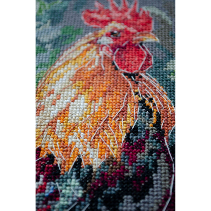 Cross-stitch kit - The Rooster in the Yard AH-268