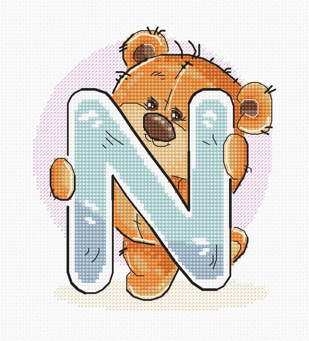 Letter ‚ÄûN‚Äù B1215l Alphabet Counted Cross-Stitch Kit