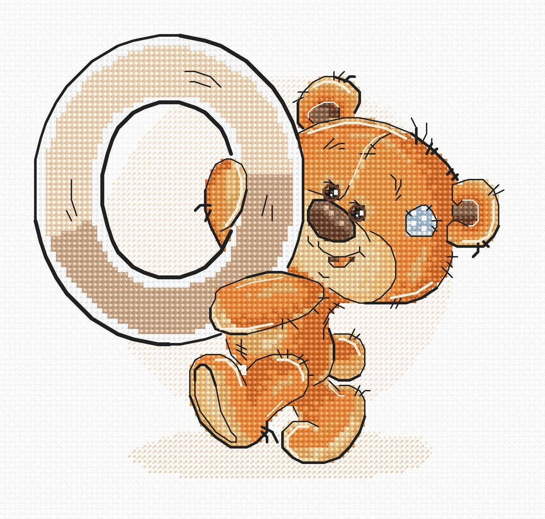 Letter ‚ÄûO‚Äù B1216l Alphabet Counted Cross-Stitch Kit