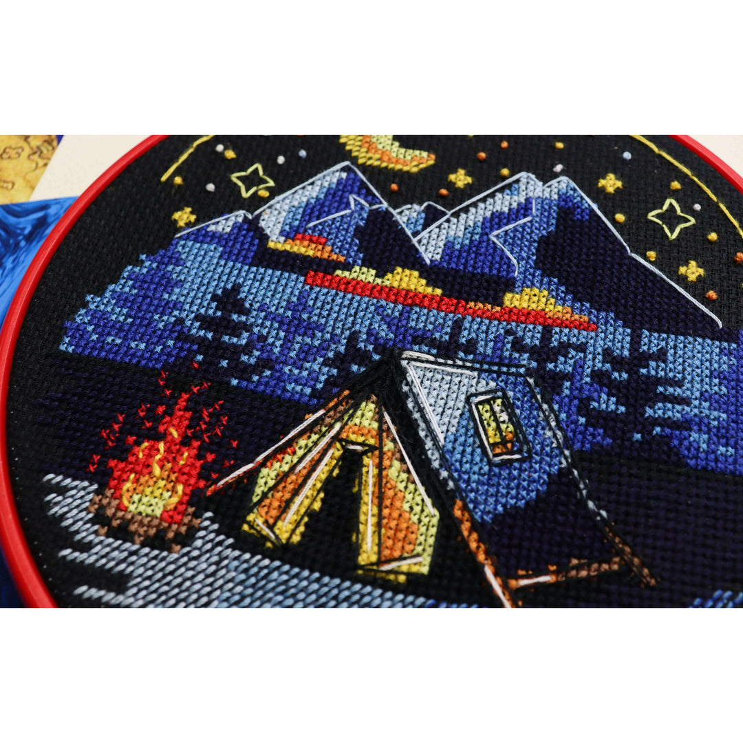 Cross-stitch kit Around the campfire AHM-074