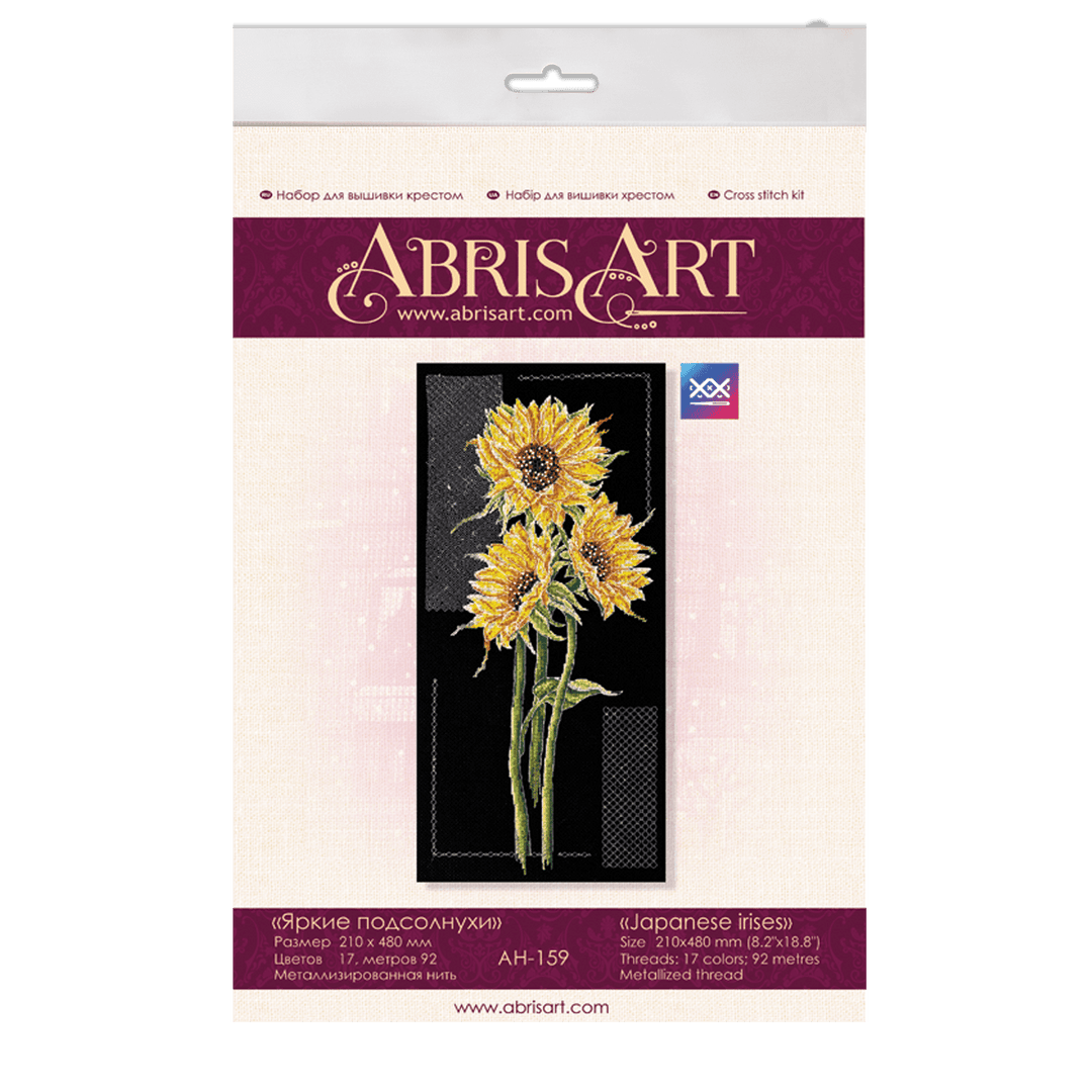 Cross-stitch kit Bright sunflowers AH-159