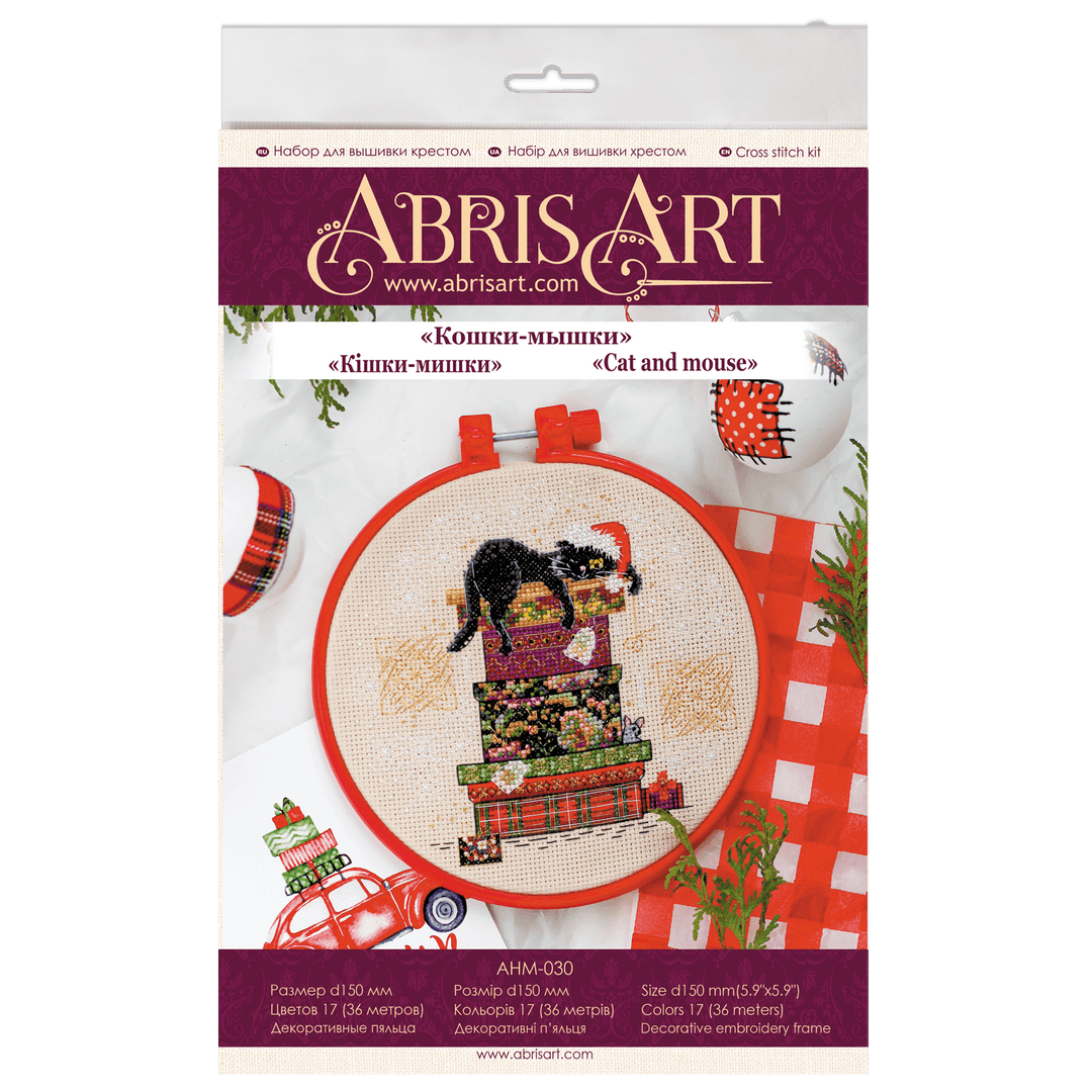 Cross stitch kit Cat and mouse AHM-030