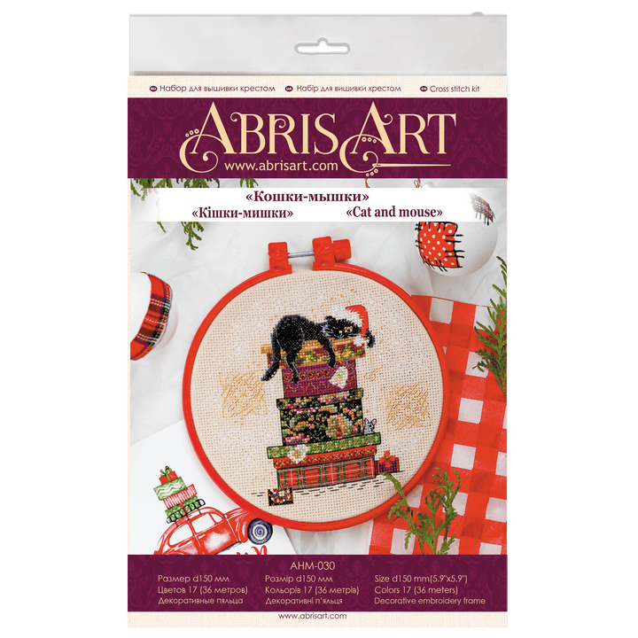 Cross stitch kit Cat and mouse AHM-030