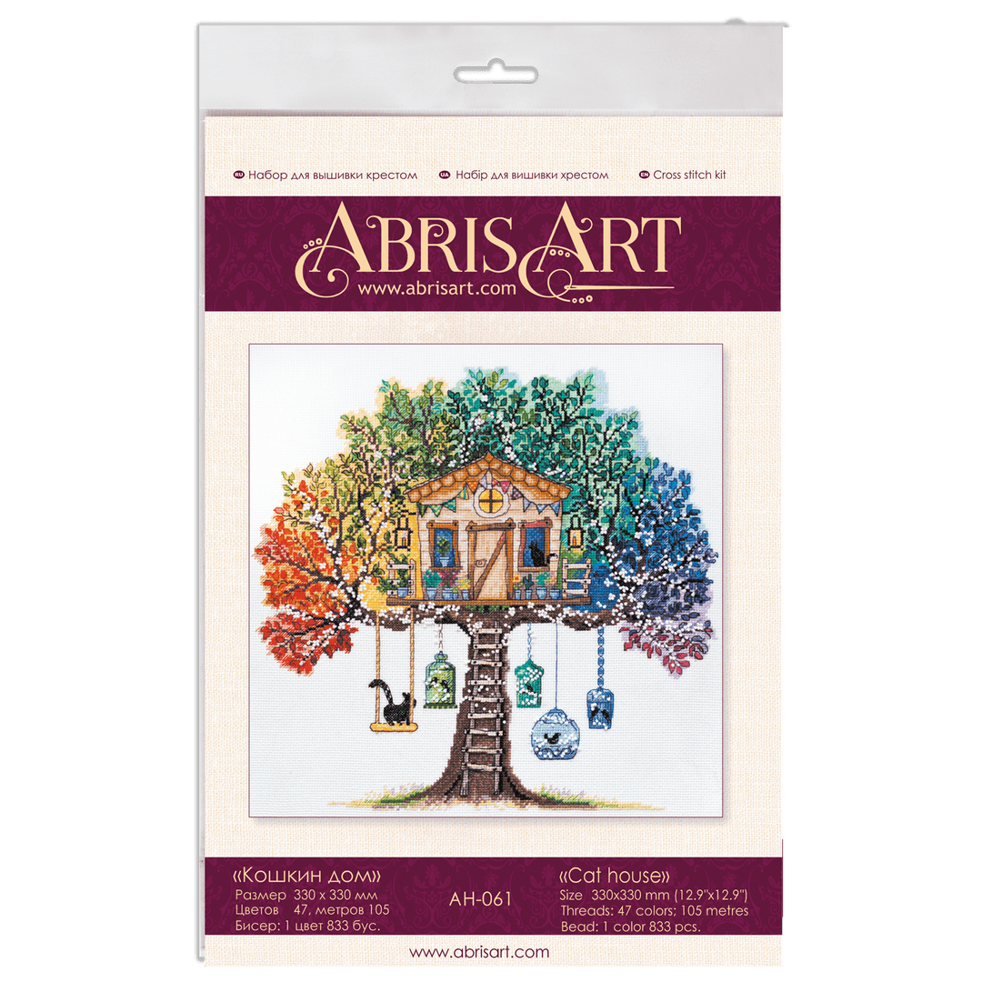 Cross-stitch kit Cat house AH-061