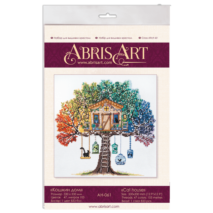 Cross-stitch kit Cat house AH-061