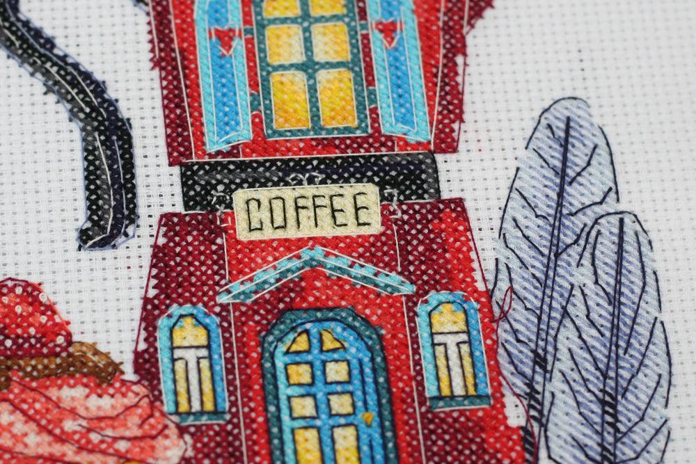 Cross-stitch kit Coffee house AH-149