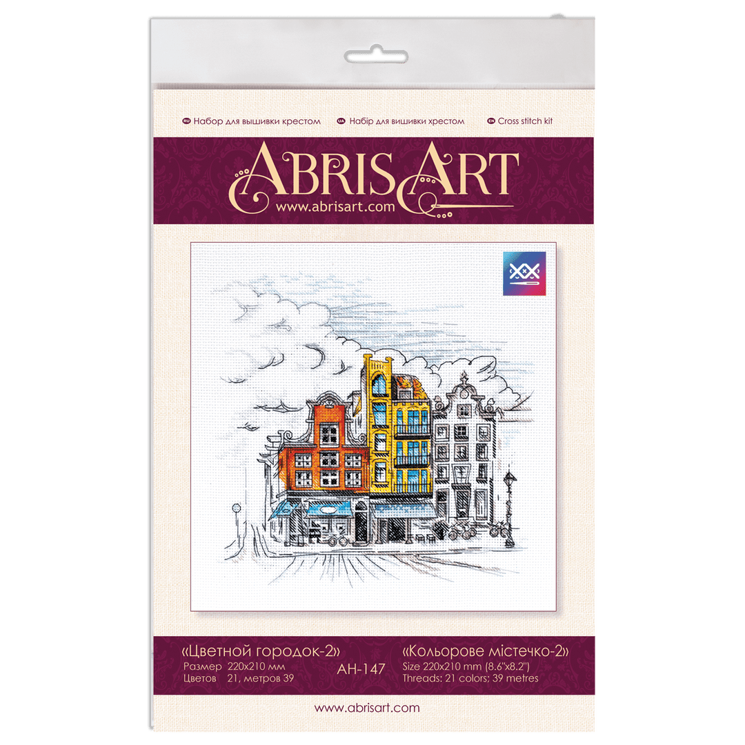 Cross-stitch kit Colored town-2 AH-147