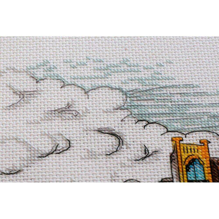 Cross-stitch kit Colored town-2 AH-147