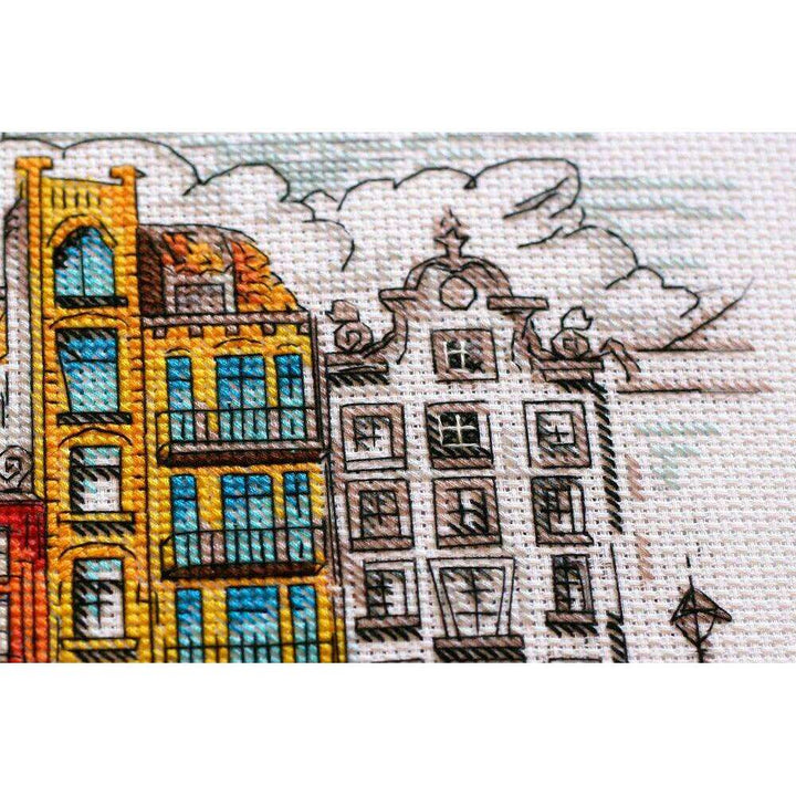 Cross-stitch kit Colored town-2 AH-147