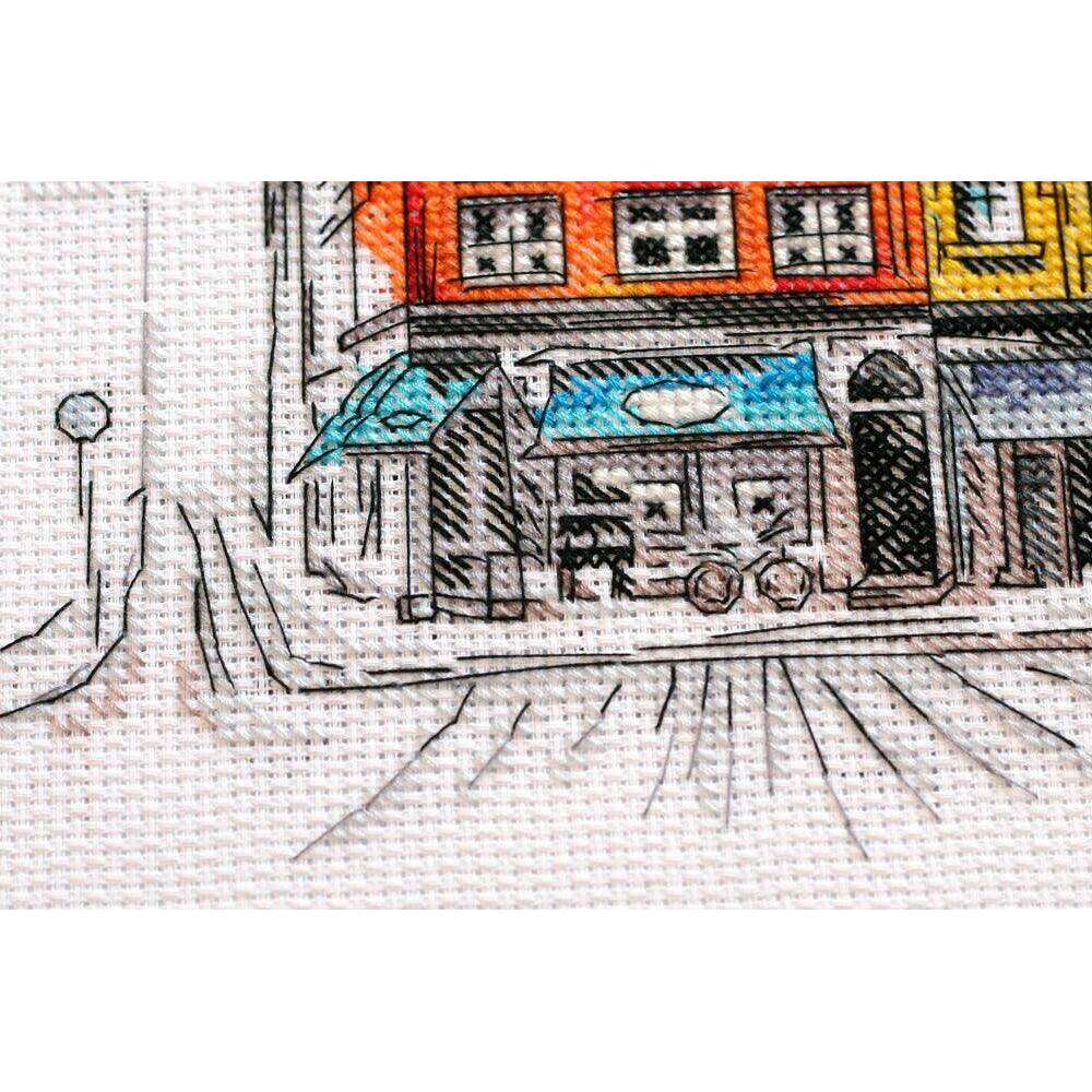 Cross-stitch kit Colored town-2 AH-147
