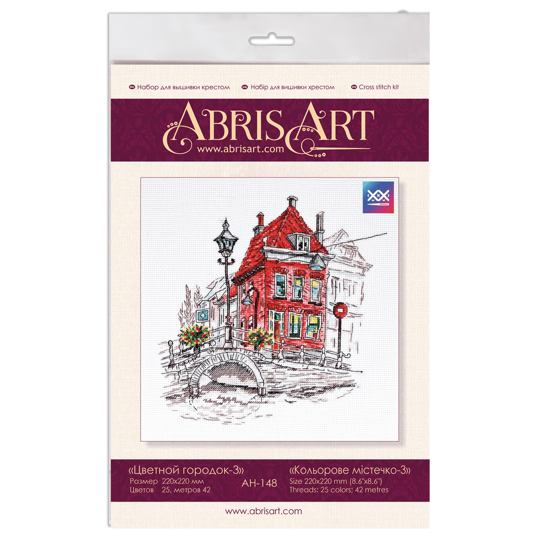 Cross-stitch kit Colored town-3 AH-148