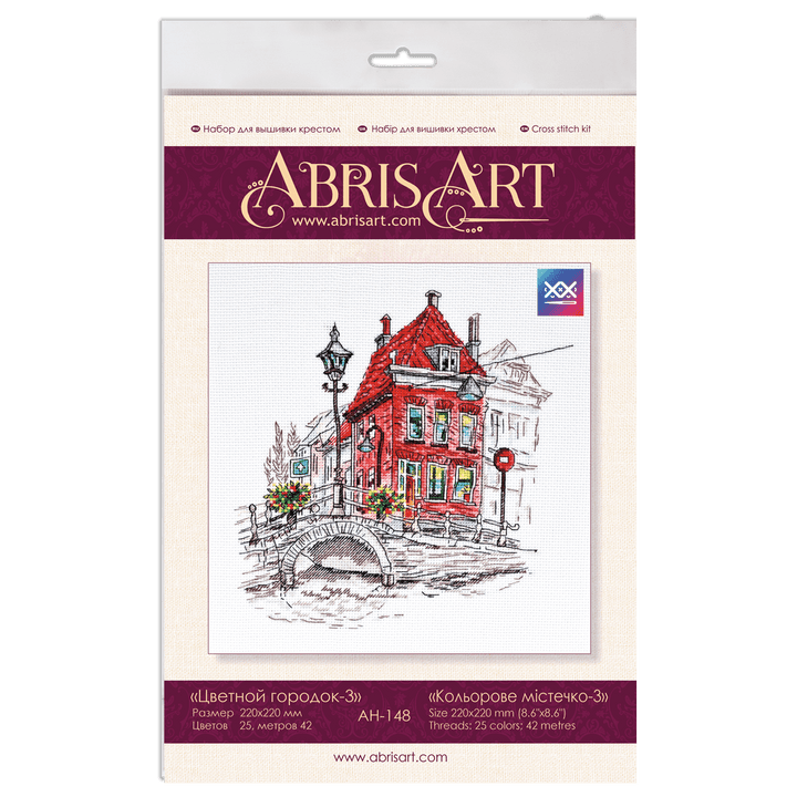 Cross-stitch kit Colored town-3 AH-148
