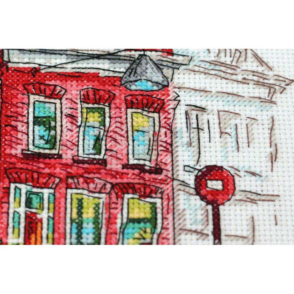 Cross-stitch kit Colored town-3 AH-148