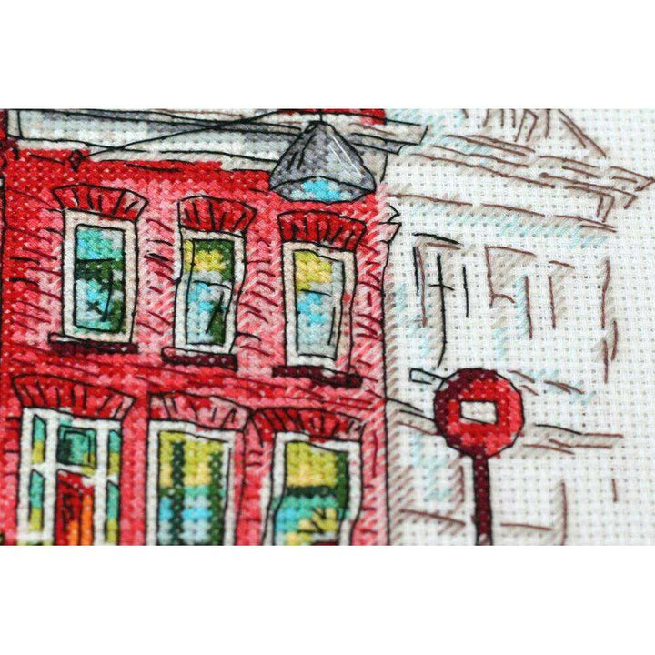 Cross-stitch kit Colored town-3 AH-148