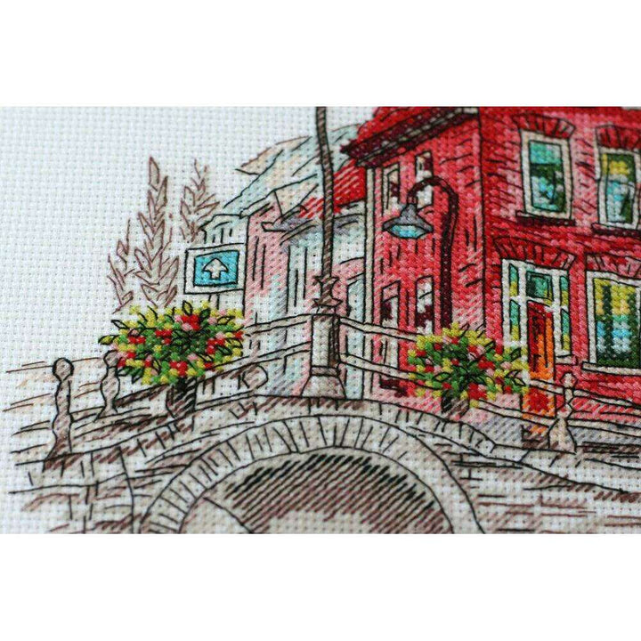 Cross-stitch kit Colored town-3 AH-148