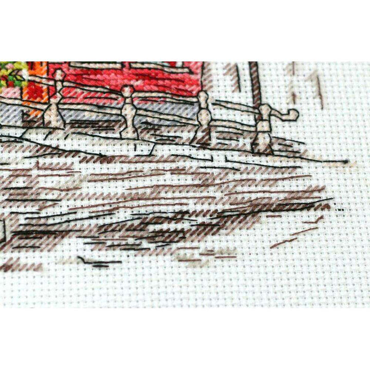 Cross-stitch kit Colored town-3 AH-148