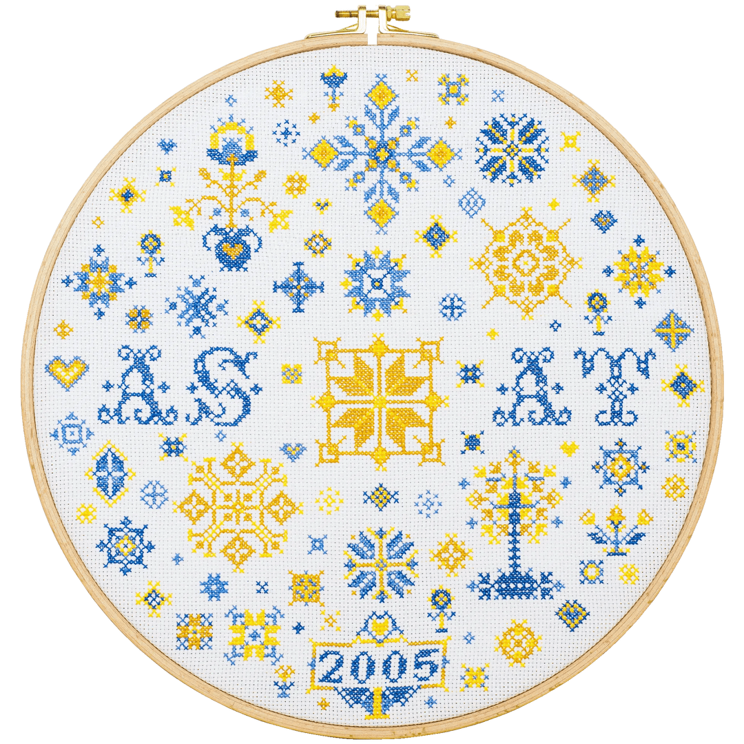 Cross-stitch kit Family sampler AH-194
